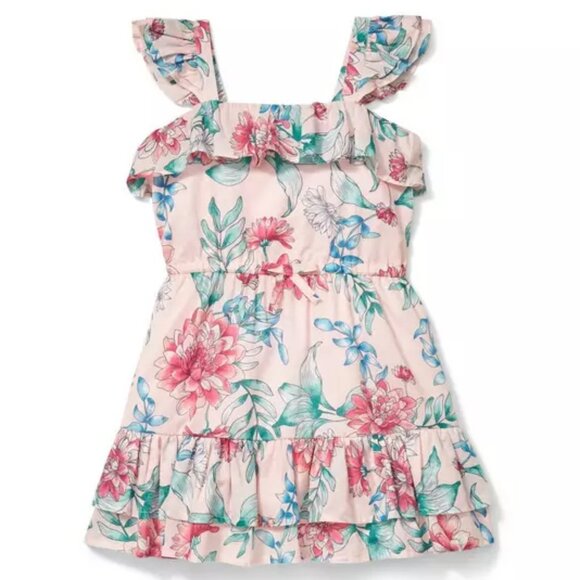 Janie and Jack Ruffled Floral Dress Girls